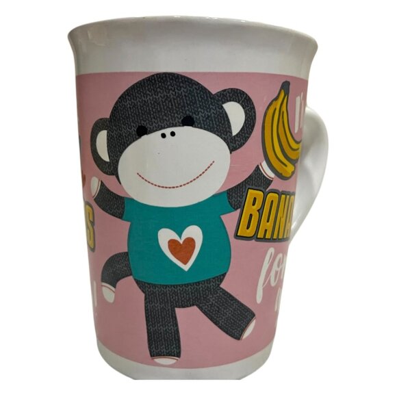 Royal Norfolk Sock Monkey "I'm Bananas For You" Mug - Picture 3 of 4